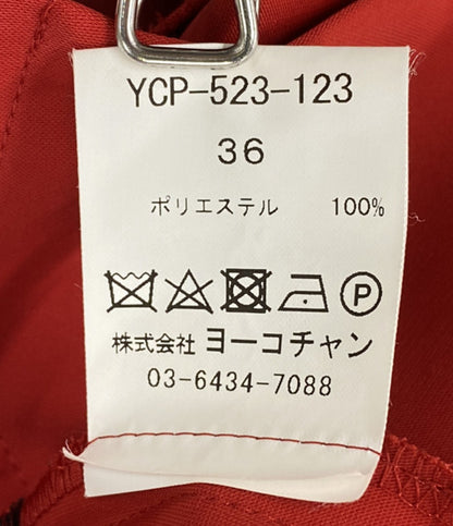 YOKO CHAN パンツ ハイウエスト レッド YCP-523-123 レディース SIZE 36 ヨーコチャン