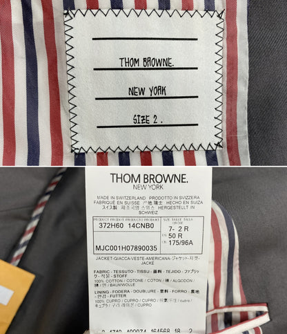 美品 THOM BROWNE テーラードジャケット シングル メンズ SIZE 2 トムブラウン