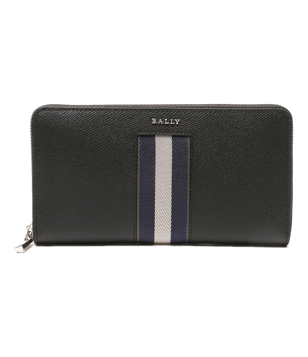 美品 BALLY 長財布 ネイビー ストライプ 6309716 メンズ バリー