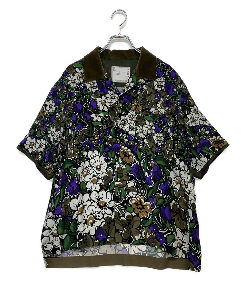 sacai 半袖シャツ フラワー ニットドッキング 23SS 23-03097M レディース SIZE 1 サカイ
