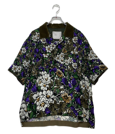sacai 半袖シャツ フラワー ニットドッキング 23SS 23-03097M レディース SIZE 1 サカイ