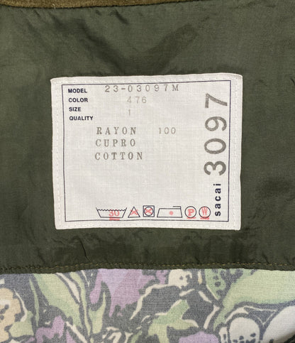 sacai 半袖シャツ フラワー ニットドッキング 23SS 23-03097M レディース SIZE 1 サカイ