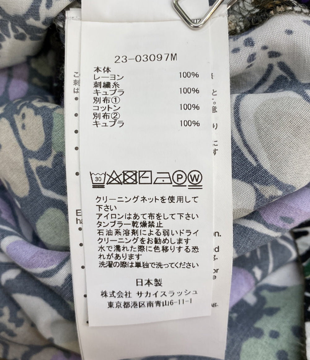 sacai 半袖シャツ フラワー ニットドッキング 23SS 23-03097M レディース SIZE 1 サカイ