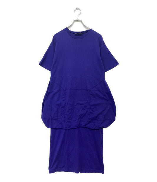 nagonstans 半袖ワンピース cubic dress パープル 470hs883-1340 レディース SIZE S ナゴンスタンス