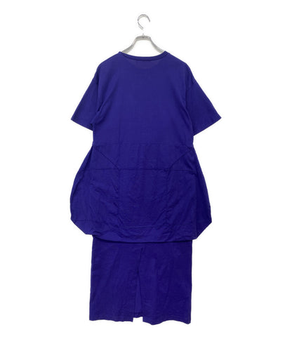 nagonstans 半袖ワンピース cubic dress パープル 470hs883-1340 レディース SIZE S ナゴンスタンス