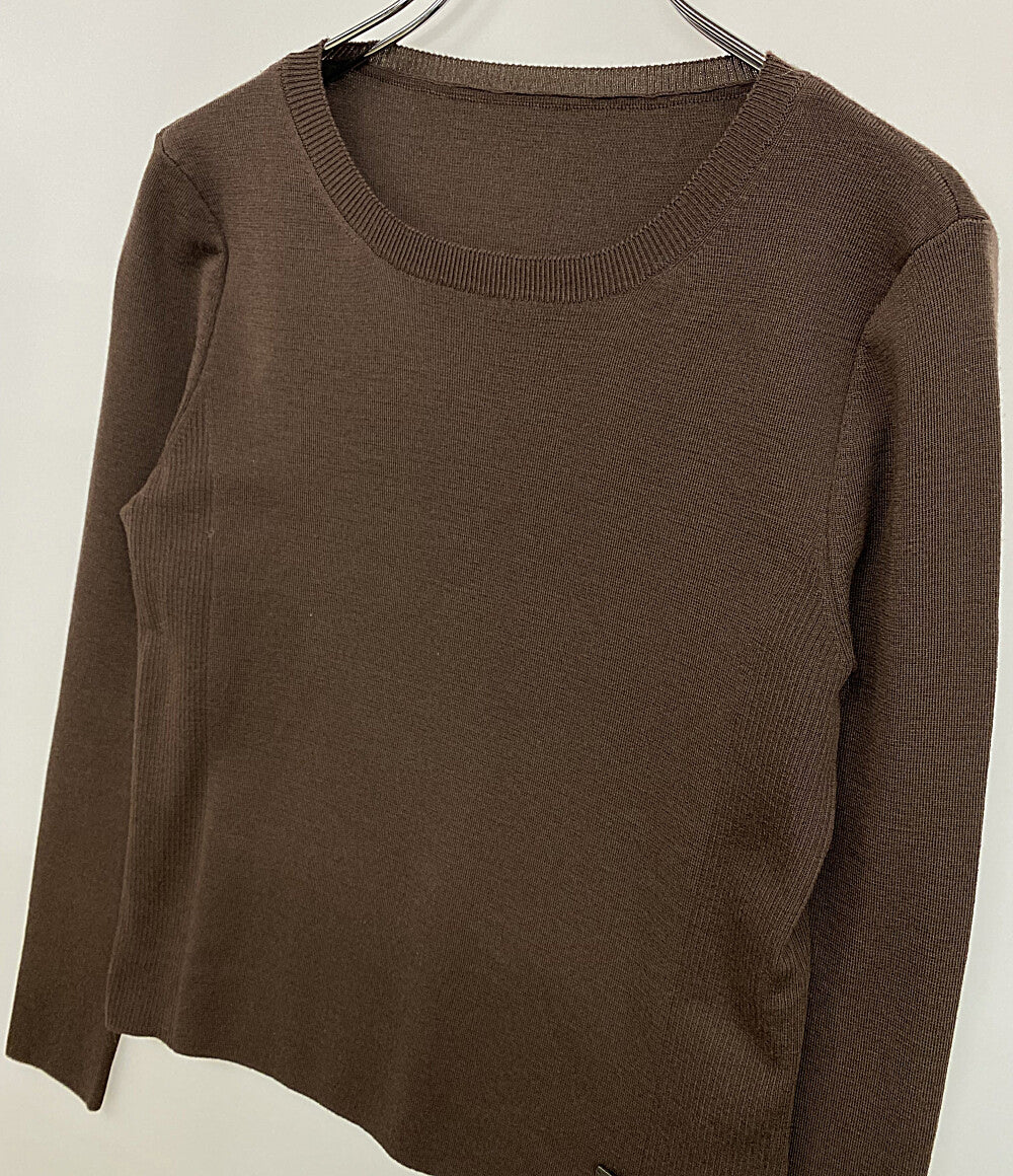 フォクシー ニット セーター プルオーバー カシミヤ 40 M 茶 ブラウン FOXEY - FOXEY(フォクシー) 長袖セーター サイズ38 M レディース美品