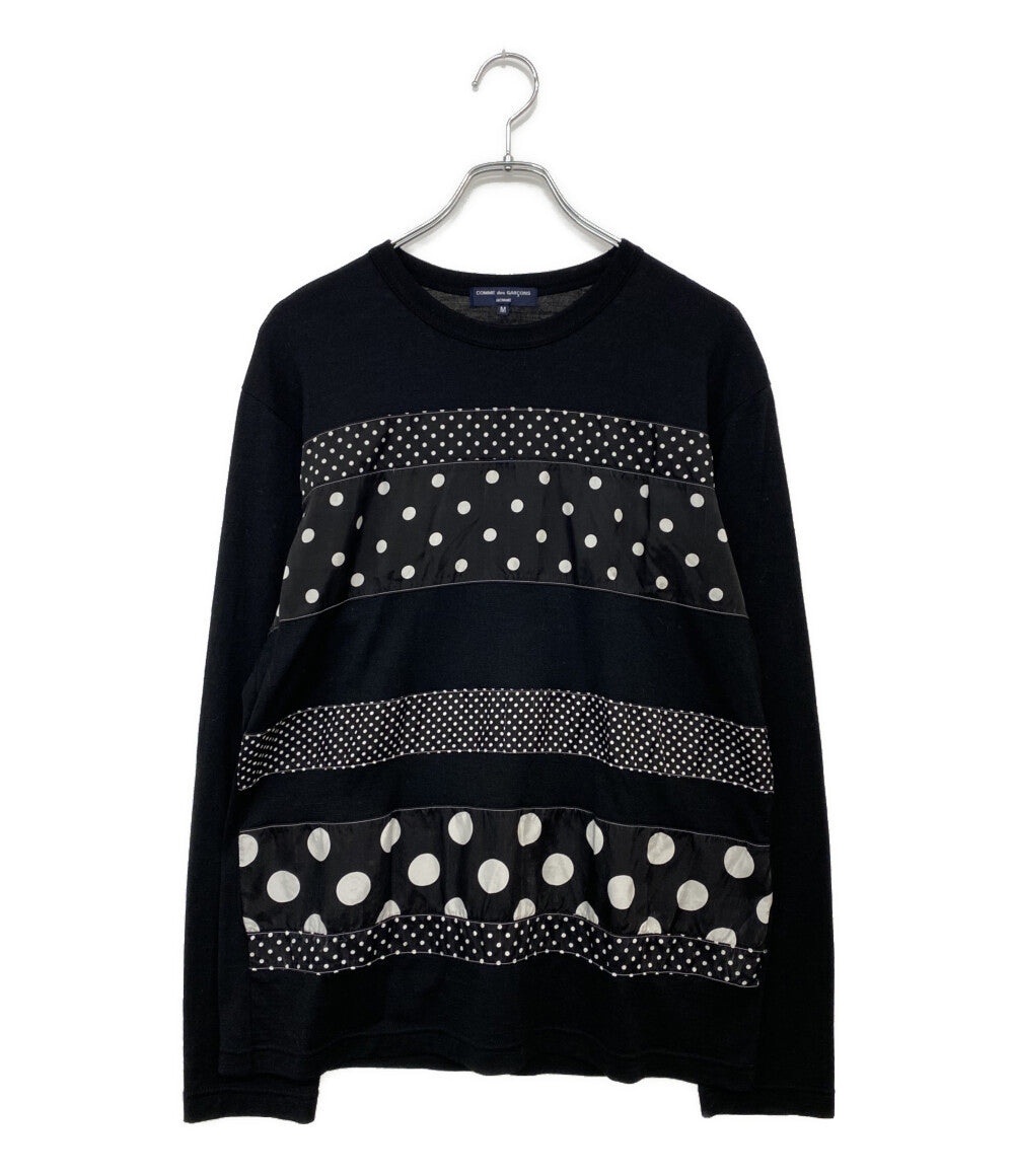 COMME des GARÇONS HOMME ニットポロ 田中オム ブラック COMME des GARCONS ドットボーダーニット ブラック HP-T019 メンズ