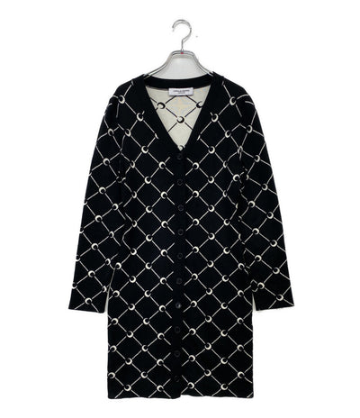 MARINE SERRE マリーンセル 長袖カーディガン ロング 総柄 レディース SIZE M