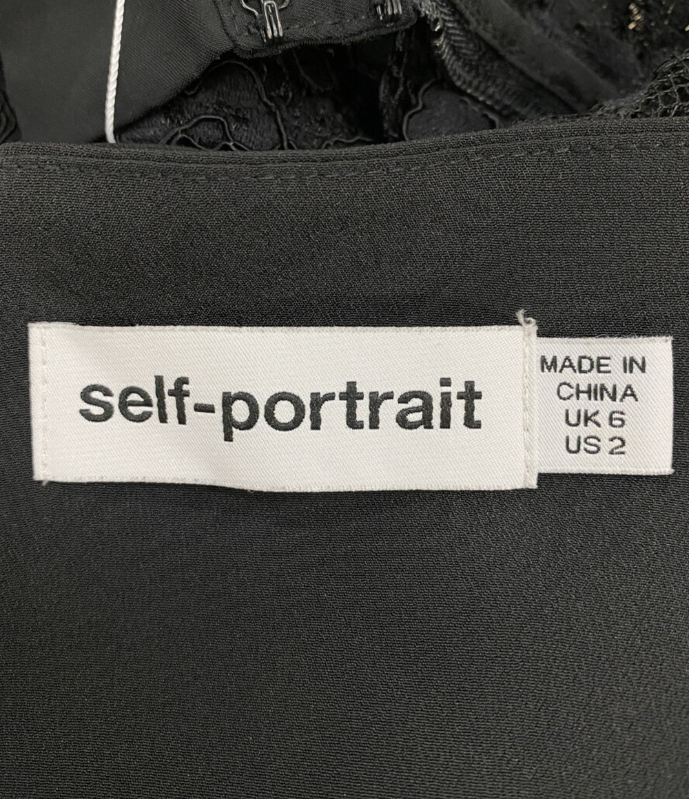 self-portrait ノースリーブワンピース 21SS レディース SIZE UK6 セルフ ポートレイト
