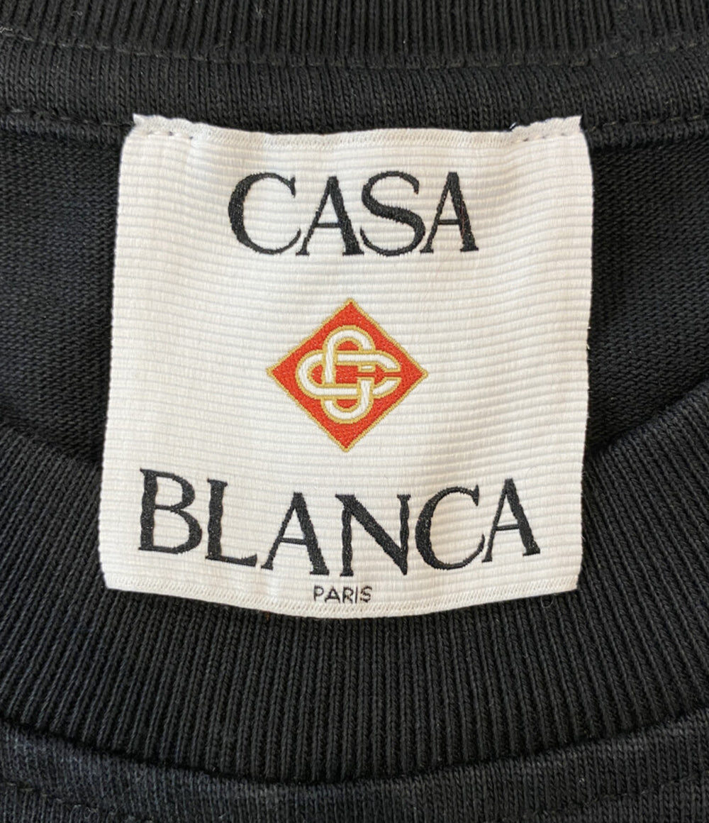 Casablanca カサブランカ 半袖Ｔシャツ ロゴワッペン ブラック MS25-JTS-001-14 メンズ SIZE L