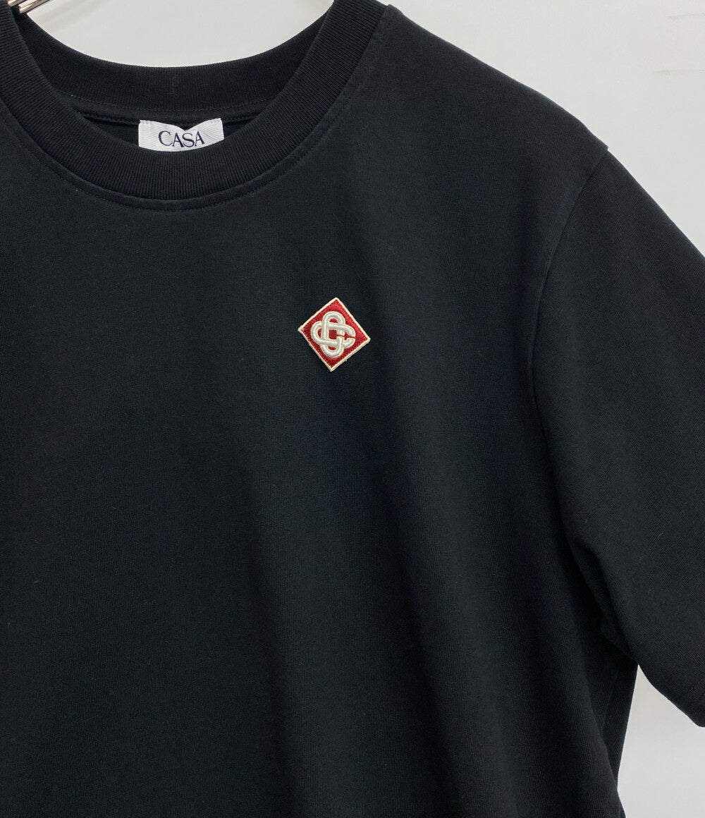 Casablanca カサブランカ 半袖Ｔシャツ ロゴワッペン ブラック MS25-JTS-001-14 メンズ SIZE L