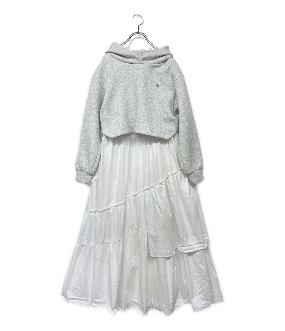 Her lip to 長袖ワンピース Trois Logo Docking Dress 1264305011 レディース SIZE S ハーリップトゥ