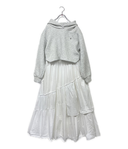 Her lip to 長袖ワンピース Trois Logo Docking Dress 1264305011 レディース SIZE S ハーリップトゥ
