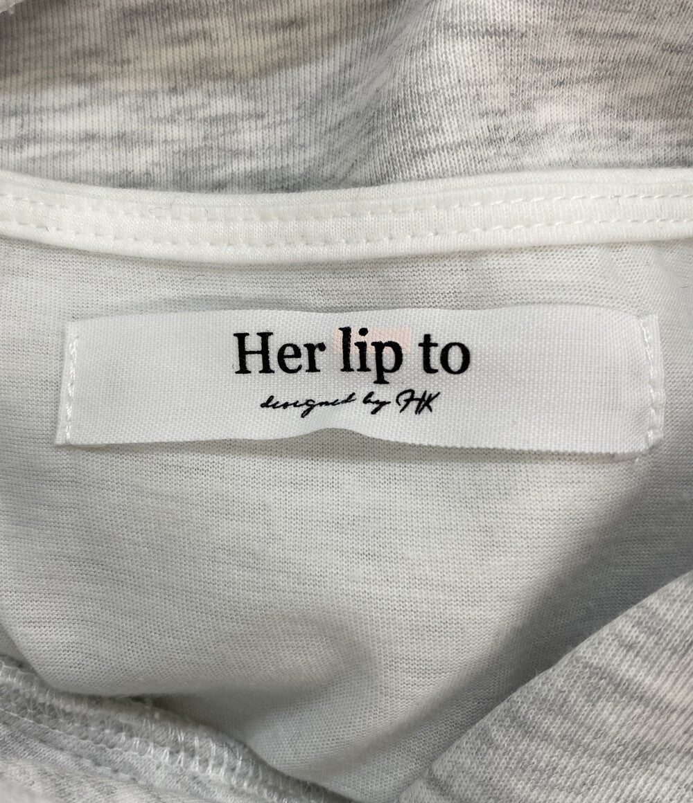 Her lip to 長袖ワンピース Trois Logo Docking Dress 1264305011 レディース SIZE S ハーリップトゥ