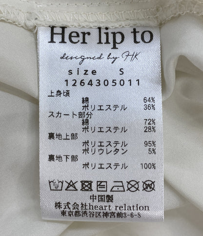 Her lip to 長袖ワンピース Trois Logo Docking Dress 1264305011 レディース SIZE S ハーリップトゥ