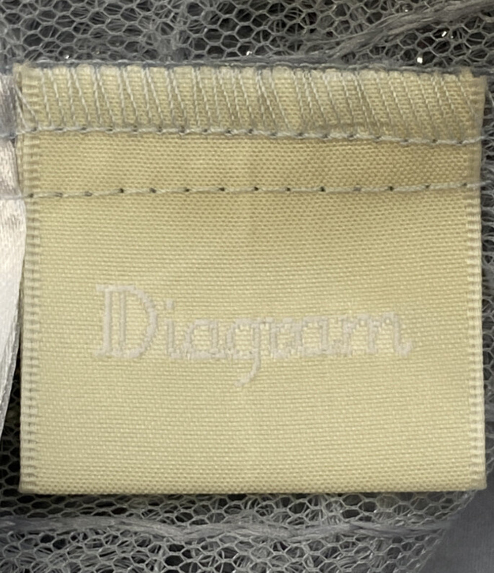 美品 Diagram GRACE CONTINENTAL ダイアグラム カットソー バックフレアチュールトップ ブルー 0325341328 レディース SIZE 38