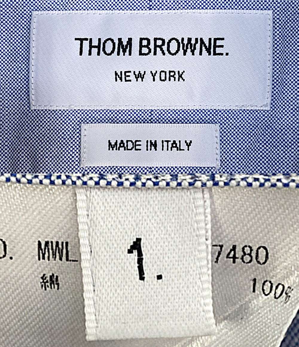 THOM BROWNE 長袖シャツ アームバンドオックスフォードシャツ ブルー MWL150E-06177480 メンズ SIZE 1 トムブラウン
