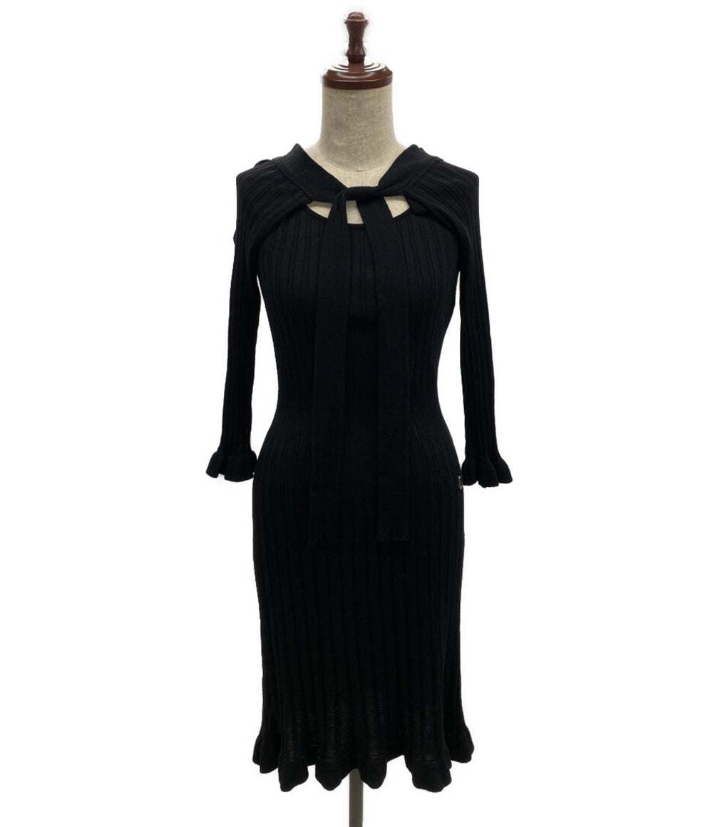 Christian Dior ニットリブワンピース 0A24647AM508 レディース SIZE 38 クリスチャンディオール