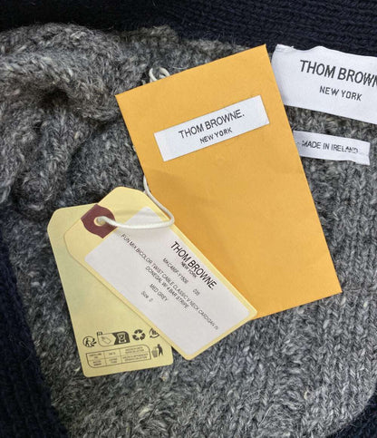 美品 THOM BROWNE カーディガン MKC486F ケーブル編み 25ss メンズ SIZE - トムブラウン