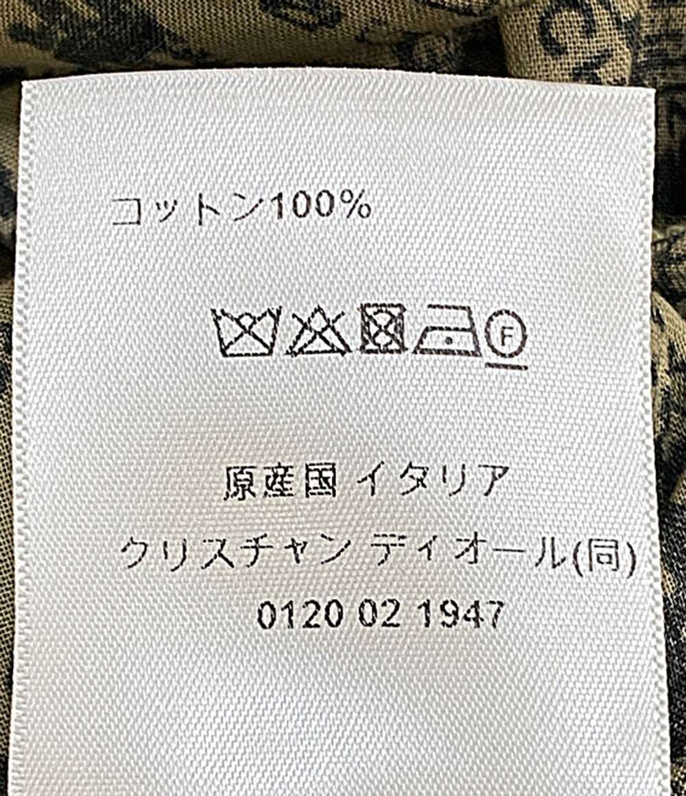 美品 Christian Dior 半袖ワンピース ブランドドゥパリ柄 351R81A3294 レディース SIZE 38 クリスチャンディオール