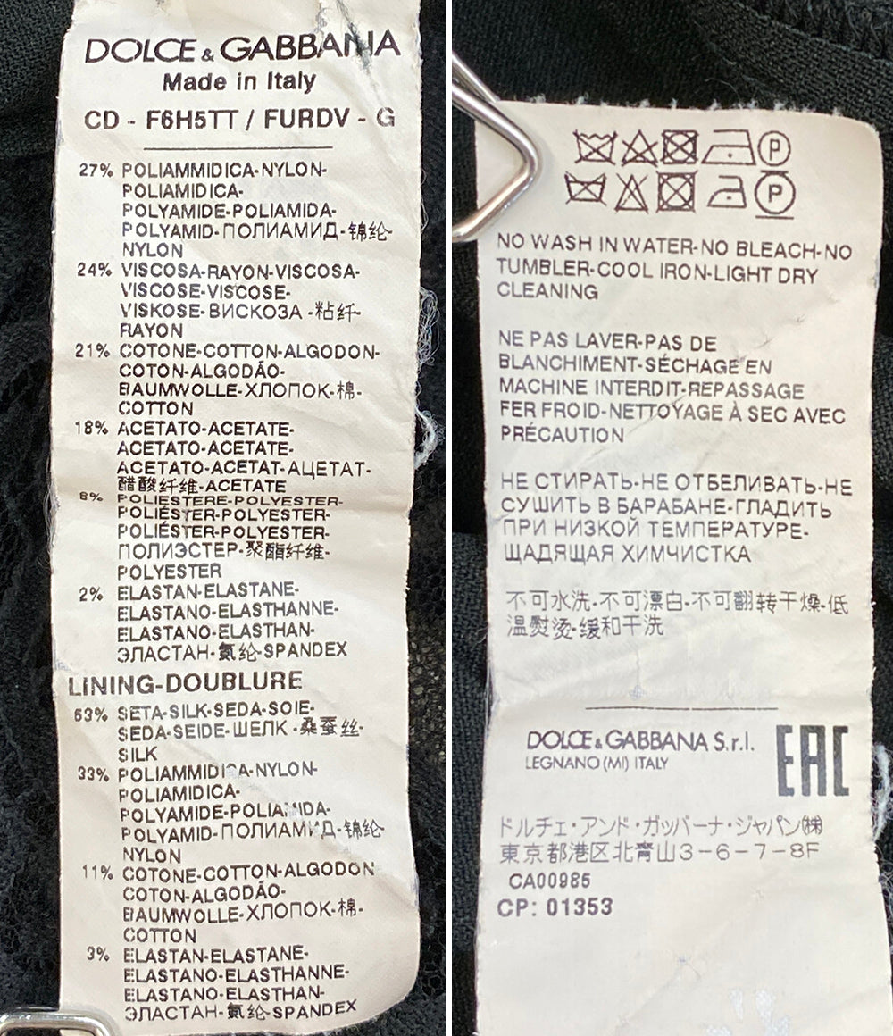 DOLCE & GABBANA ノースリーブワンピース レディース SIZE 36 ドルチェアンドガッバーナ