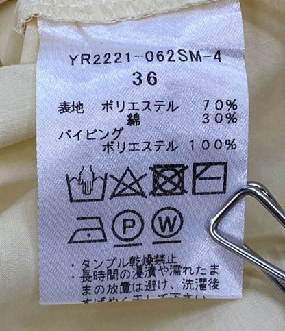 yori 半袖シャツ イエロー ウィングスリーブ YR2221-062SM レディース SIZE 36 ヨリ