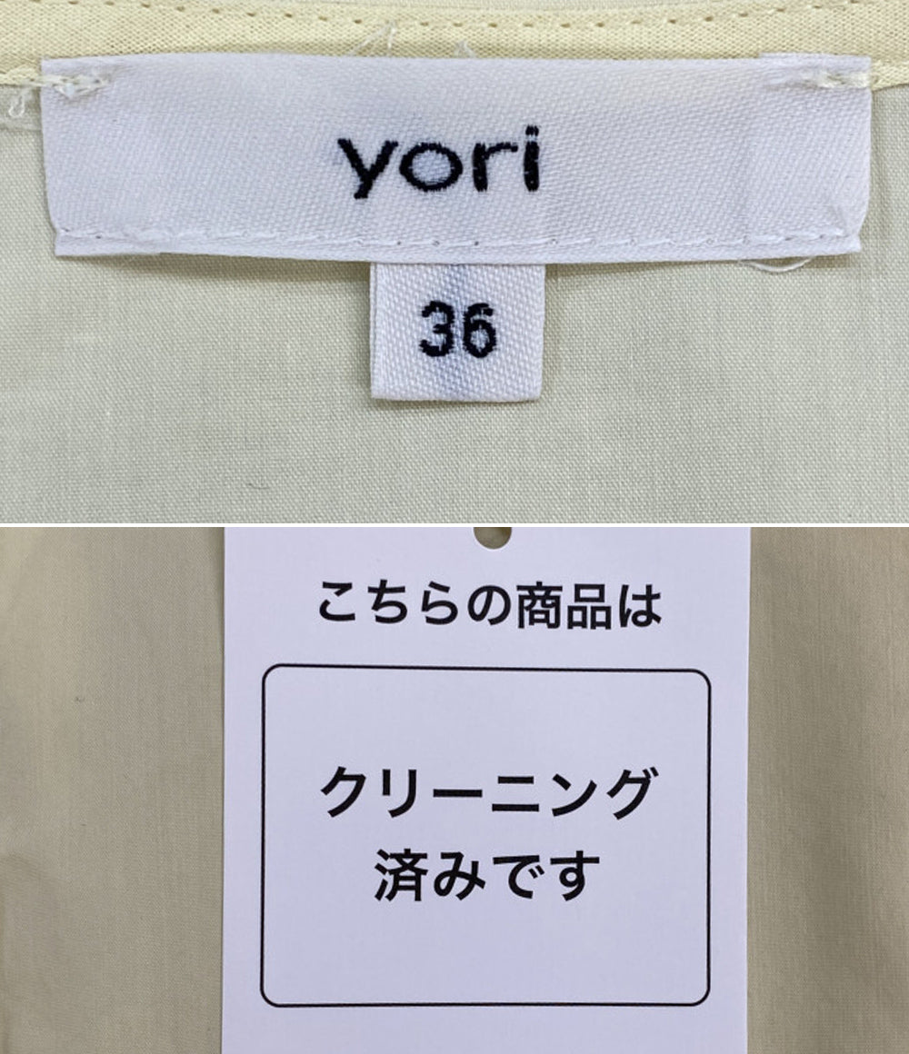 yori 半袖シャツ イエロー ウィングスリーブ YR2221-062SM レディース SIZE 36 ヨリ