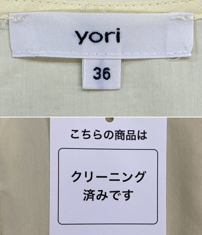 yori 半袖シャツ イエロー ウィングスリーブ YR2221-062SM レディース SIZE 36 ヨリ