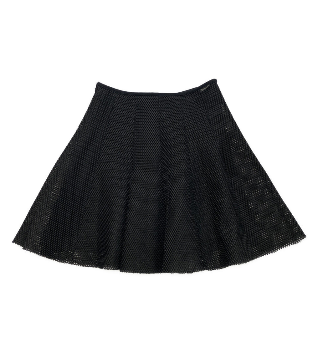 MONCLER スカート ブラック メッシュ 151-093-86515-00 レディース SIZE XS モンクレール