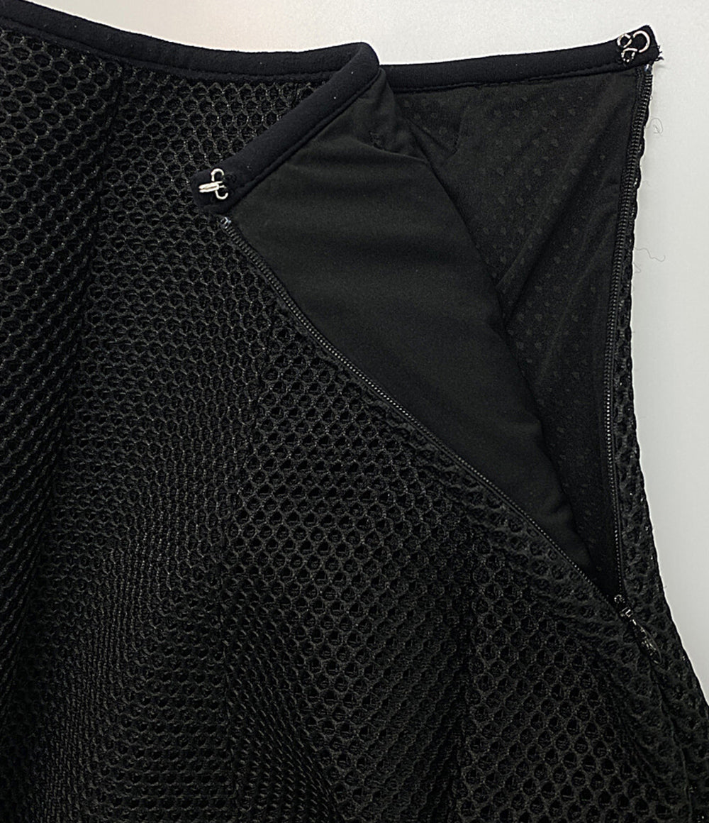MONCLER スカート ブラック メッシュ 151-093-86515-00 レディース SIZE XS モンクレール