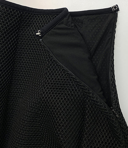 MONCLER スカート ブラック メッシュ 151-093-86515-00 レディース SIZE XS モンクレール