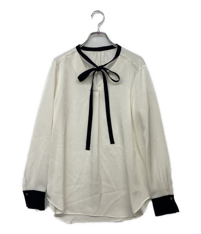 Mfil エムフィル バイカラーボウタイブラウス レディース SIZE 36