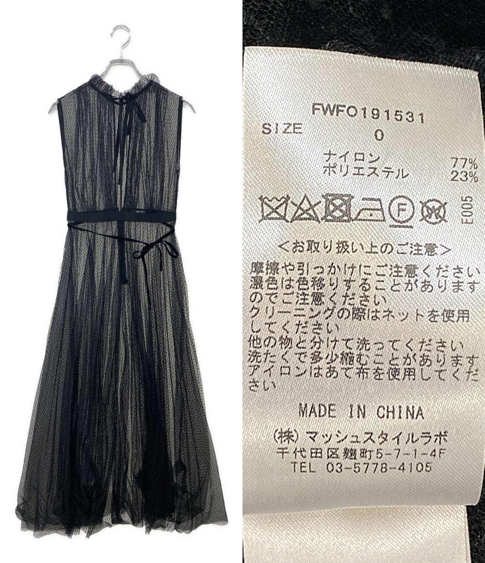 美品 FRAY I.D ノースリーブワンピース ブラック 19SS FWFO191531 レディース SIZE - フレイアイ・ディー