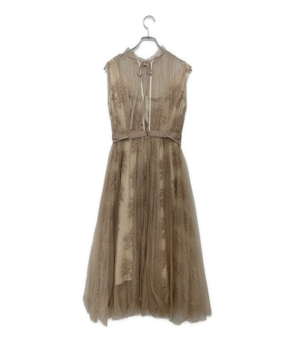美品 FRAY I.D ノースリーブワンピース レース ベージュ FWFO191531 レディース SIZE 1 フレイアイ・ディー
