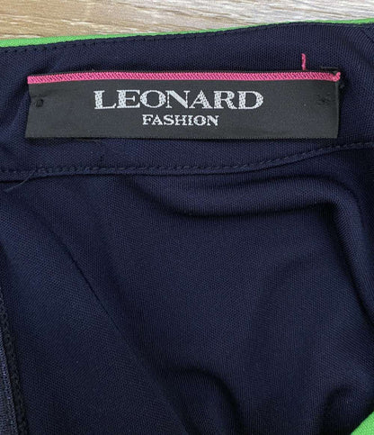 LEONARD ワンピース ネイビー グリーンライン レディース SIZE 1 レオナール