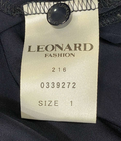 LEONARD ワンピース ネイビー グリーンライン レディース SIZE 1 レオナール