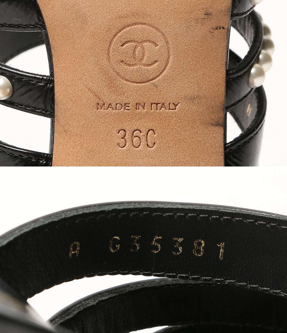 CHANEL パール付サンダル G35381 レディース SIZE 36C シャネル