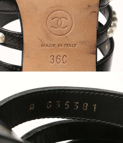 CHANEL パール付サンダル G35381 レディース SIZE 36C シャネル