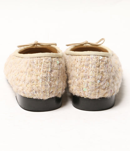CHANEL バレリーナ ツイードラメフラットシューズ G02819 レディース SIZE 37C シャネル