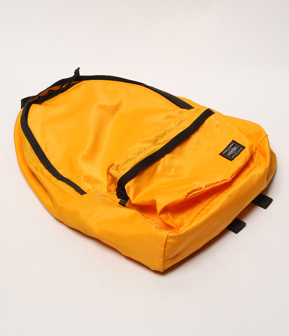 美品 PORTER リュック SIGNAL イエロー パッカブル メッシュポーチ付 メンズ ポーター