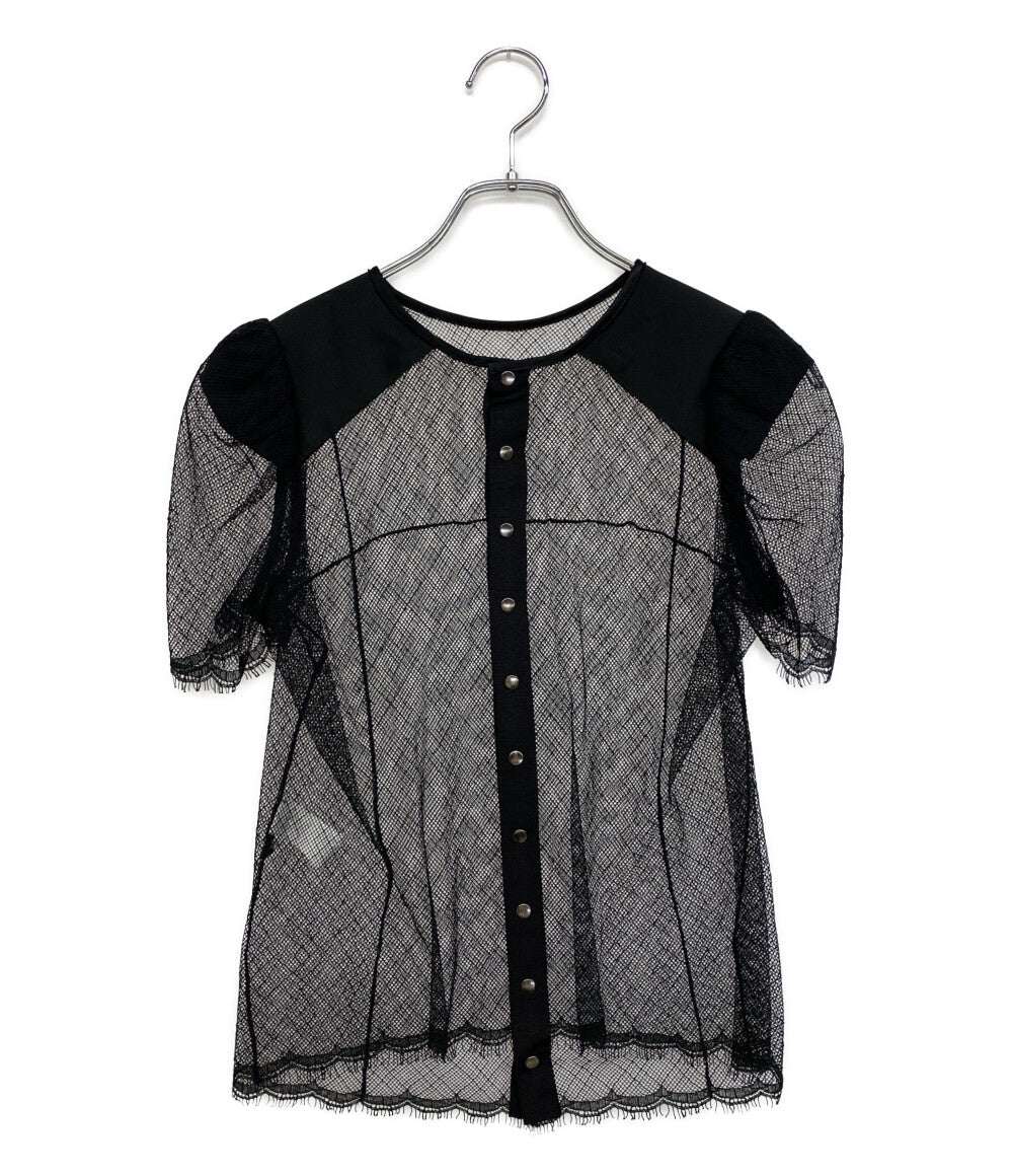 PATOU ブラウス 24S-T0017-0017 ブラック レディース SIZE 34 パトゥ