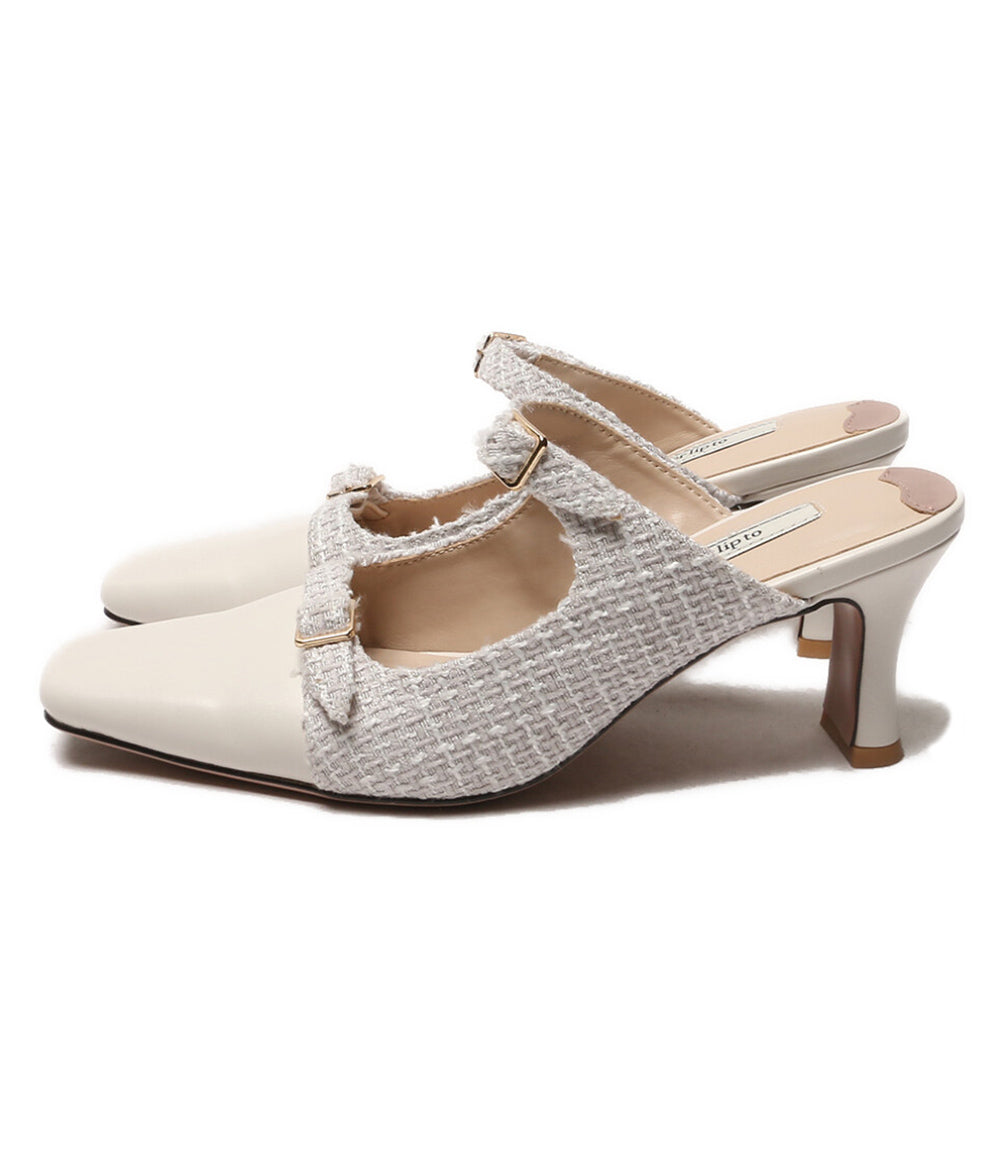 Herlipto Mademoiselle Mules 36 パンプス ミュール ブラック｜Yahoo