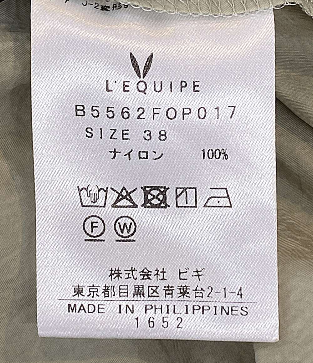 L'EQUIPE レキップ 長袖ワンピース ハイカウントヴィンテージクロスワンピース 26ss B5562FOP017 レディース SIZE 38