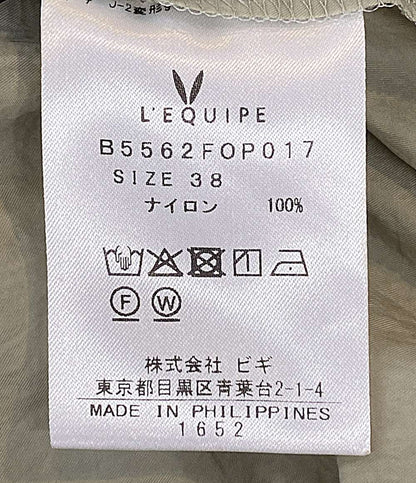 L'EQUIPE レキップ 長袖ワンピース ハイカウントヴィンテージクロスワンピース 26ss B5562FOP017 レディース SIZE 38