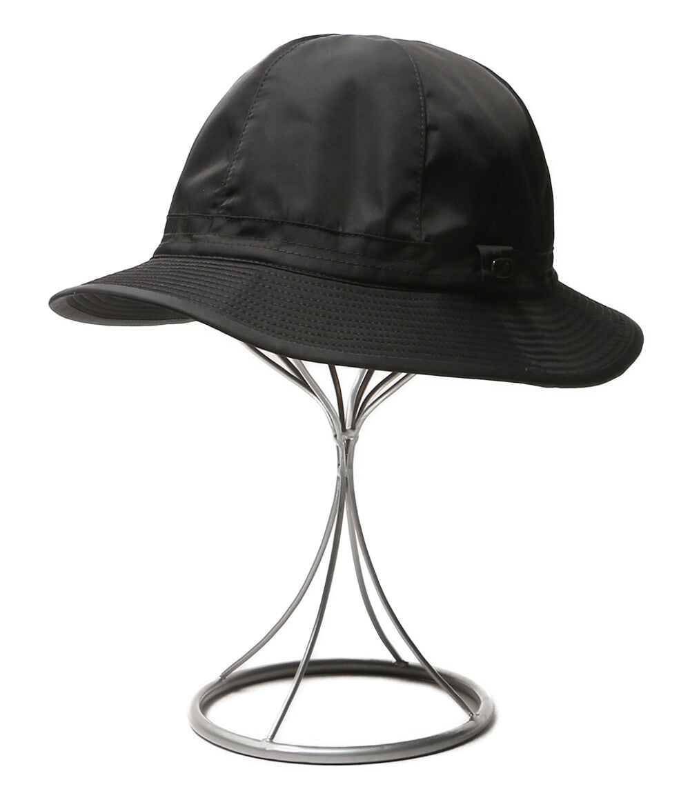 美品 Borsalino ストローハット(麦わら帽子) グレー リボン 140228