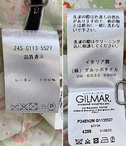 N°21 半袖シャツ グリーン フラワー総柄 24S-G113-5527 24SS レディース SIZE 40 ヌメロ ヴェントゥーノ