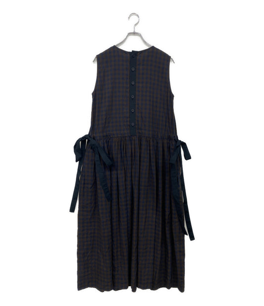 louis crayon ノースリーブワンピース チェック ブラウンブルー 13002494 レディース SIZE M ロイスクレヨン