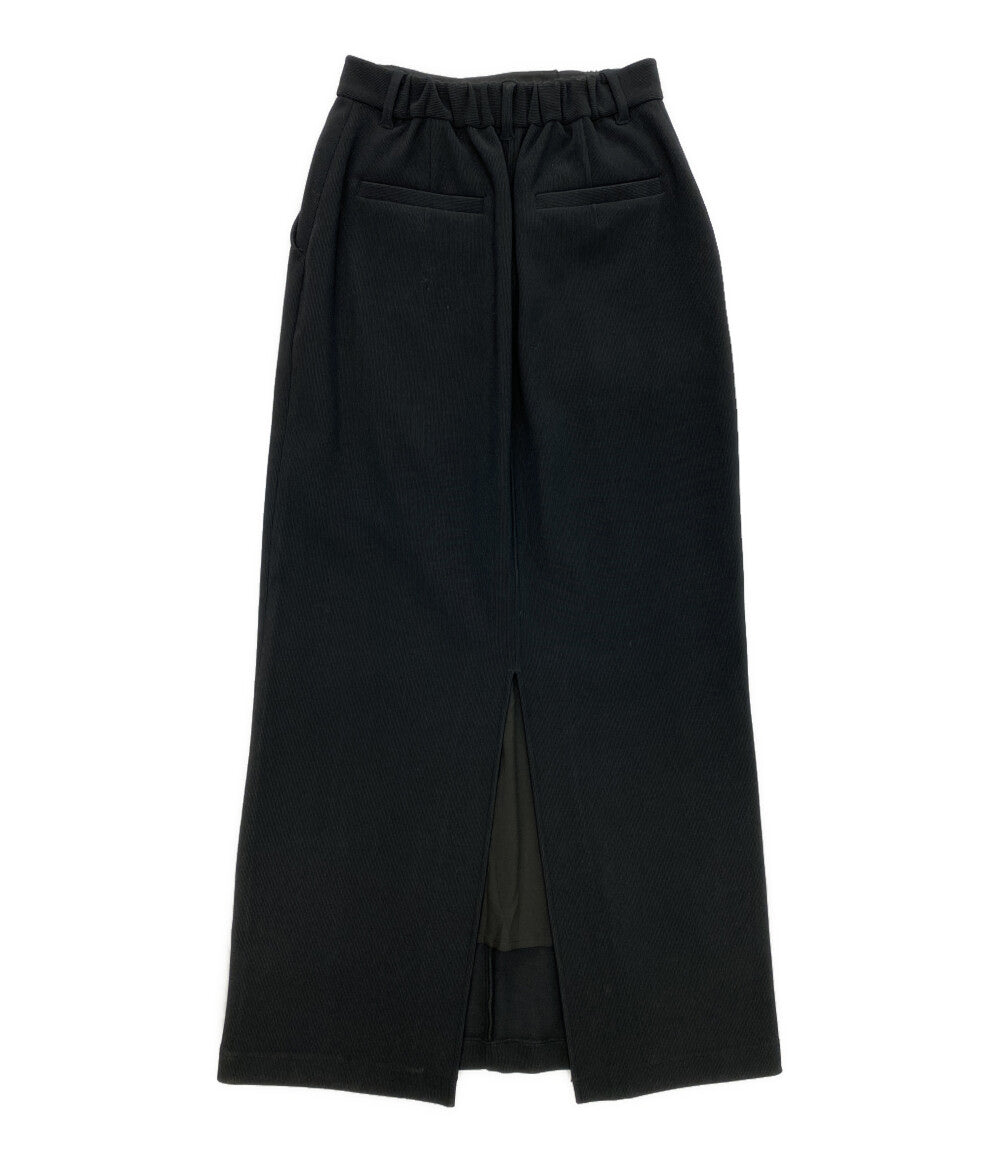 CLANE スカート ブラック RIB STRIPE STRAIGHT 16109-6102 レディース SIZE 2 クラネ