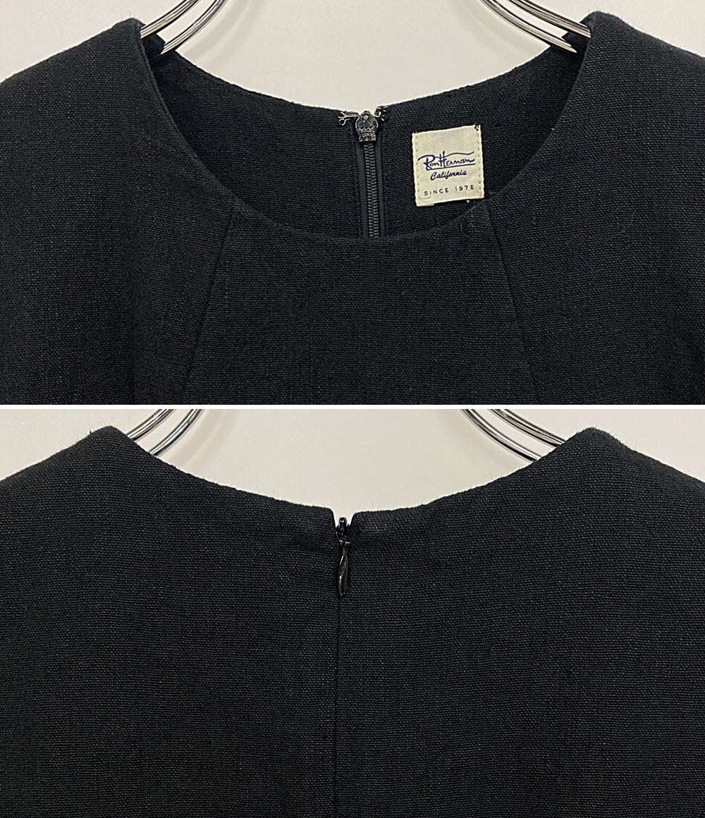 Ron Herman 24ss コットンリネンノースリーブワンピース ブラック
