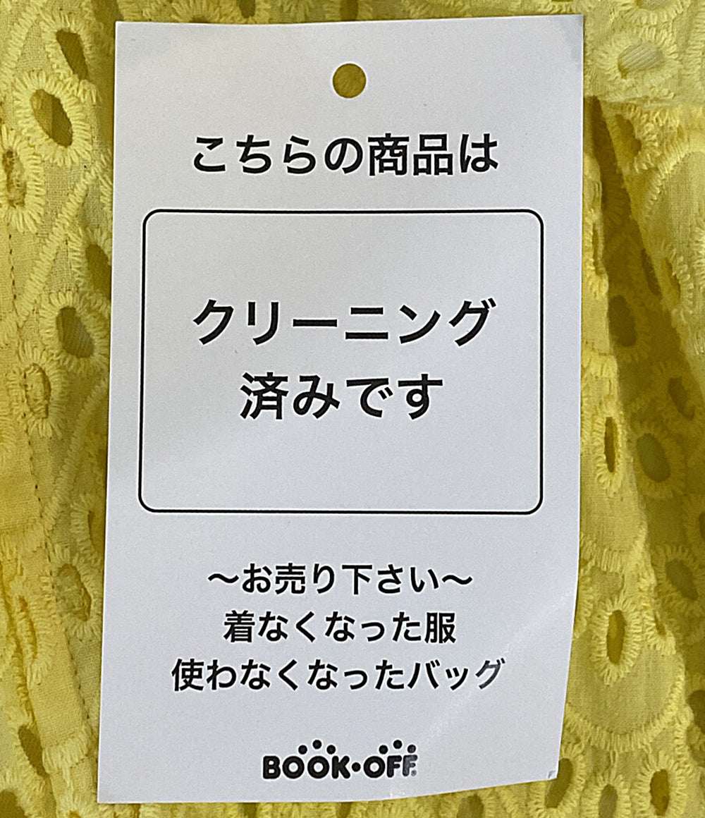 BORDERS at BALCONY ノースリーブワンピース レース イエロー BD2111-3E-24 レディース SIZE 38 ボーダーズ アット バルコニー